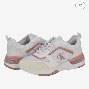 Calvin Klein Sz 9.5 KC Jazmeen White Sneakers